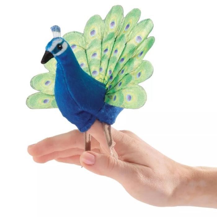 Folkmanis Fingerpuppe Mini Peacock / Mini Pfau 8017